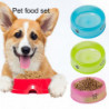 Pet Food Water Feeder Transparent Cartoon Print No Odor Sturdy Construction Smooth Edge Store Water Round Shape [...]