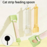 Cat Strip Feeder Squeeze Spoon with Hooks Reusable Handheld Food Spoon for Cat Kittens
