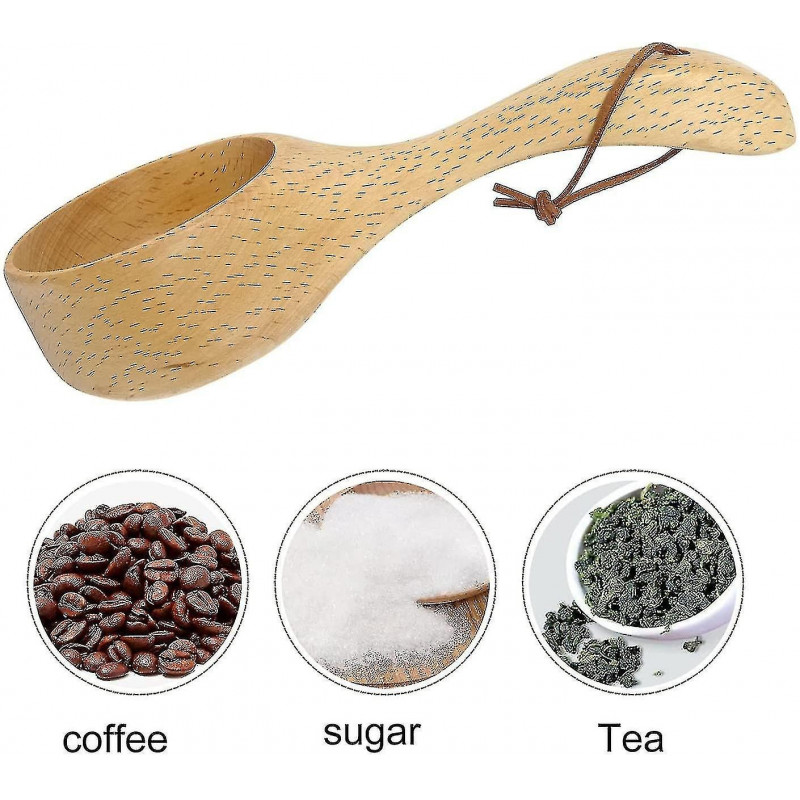 Large Capacity Wooden Ladle Sauna Water Scoop Spa Spoon Bath Salts Spoon Coffee Scoop
