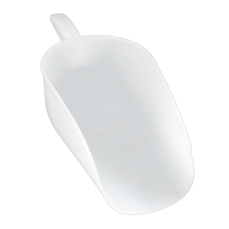 White Thick Plastic Feed Fodder Shovel Spoon Pig
