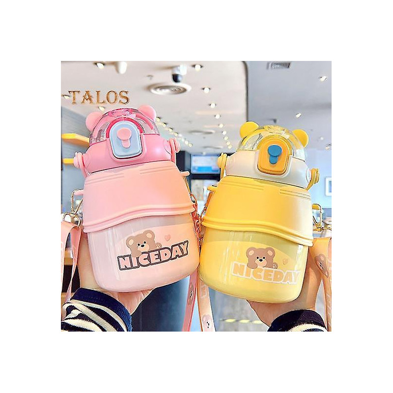 1000ml Insulated Cup with Straw Multi-purpose Food Grade Durable Insulated Drinking Water Cup for School