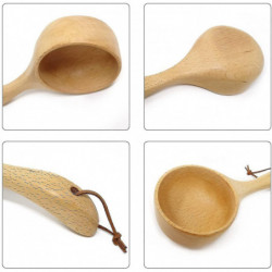 Grande capacité Louche en bois Sauna Eau Scoop Spa Cuillère Bain Sels Cuillère Cuillère à café Grande capacité Louche en bois Sauna Eau Scoop Spa Cuillère Bain Sels Cuillère Cuillère à café