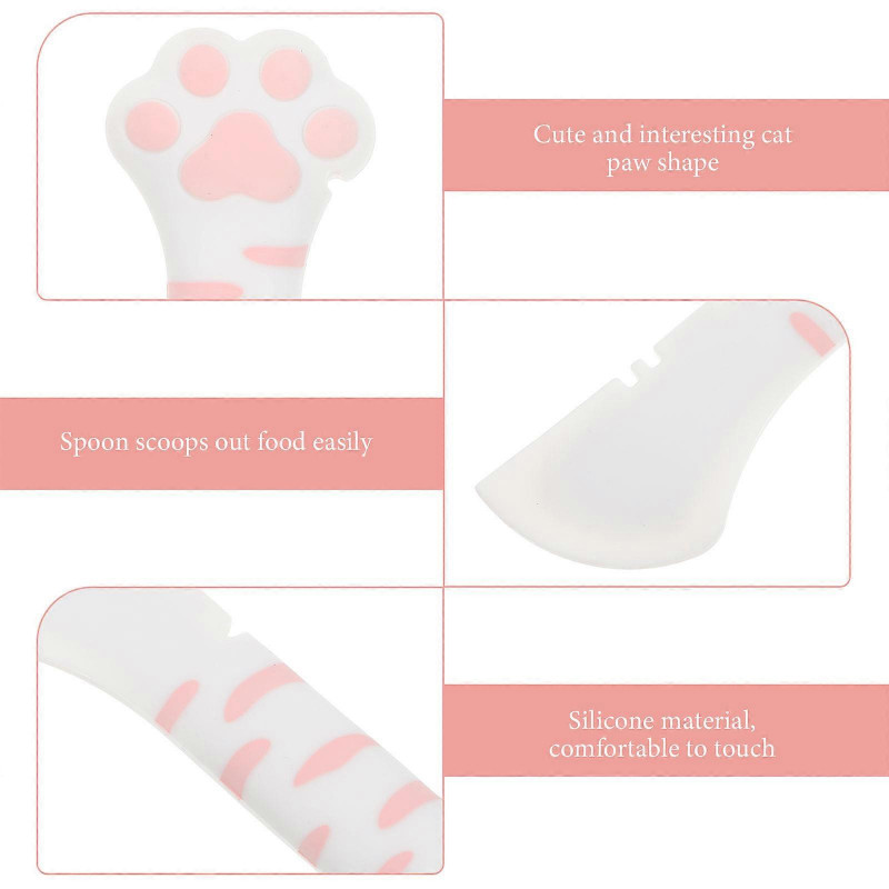 Silicone Cat Wet Food Spoon Manual Can Opener Multi-functional Pet Food Can Scoop