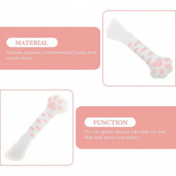 Silicone Cat Wet Food Spoon Manual Can Opener Multi-functional Pet Food Can Scoop Silicone Cat Wet Food Spoon Manual Can Opener Multi-functional Pet Food Can Scoop