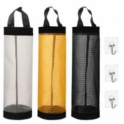 3pcs Washable Eco Friend Hanging Storage Grocery Bag Holders Breathable Mesh
