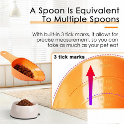 Pet Food Measuring Spoon for Dogs Cats Birds Accurate Measurements 1 Cup 1/2 Cup 1/4 Cup Food Measuring Tool Space [...]