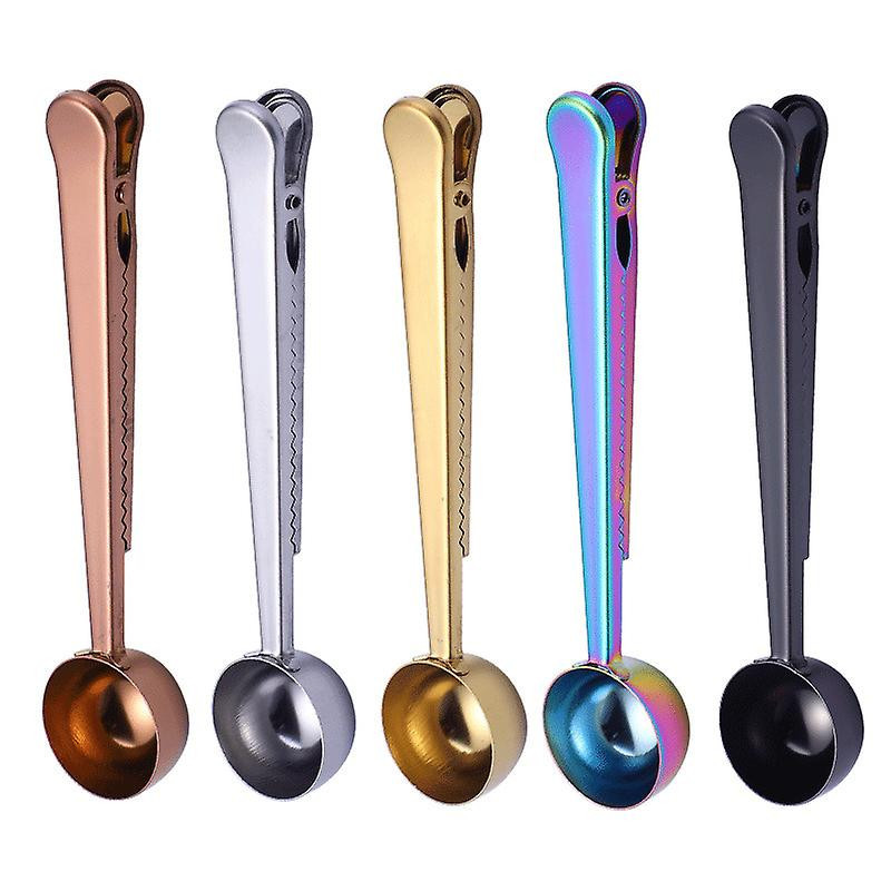 Coffee Scoop Clip Stainless Steel Tablespoon Coffee Spoon With Long Handle Multifunction Sealing Bag Clip For Tea [...]