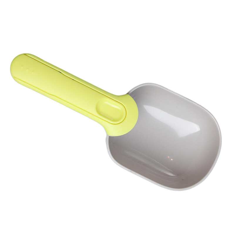 Portable Pet Dog Cat Food Spoon Shovel Garden Compost Animal Feeding Gray Green