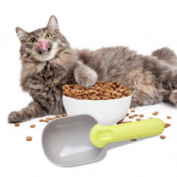 Portable Pet Dog Cat Food Spoon Shovel Garden Compost Animal Feeding Gray Green Portable Pet Dog Cat Food Spoon Shovel Garden Compost Animal Feeding Gray Green