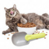 Portable Pet Dog Cat Food Spoon Shovel Garden Compost Animal Feeding Gray Green