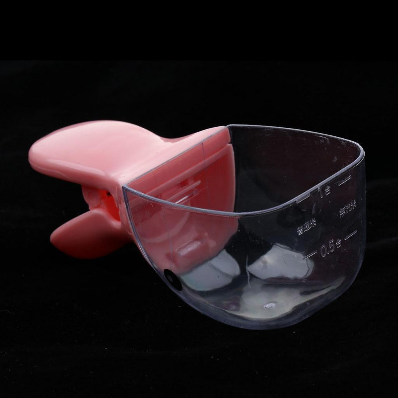 2 In 1 Pet Food , Dog, Cat, Rabbit Food Teats Bag Clip Duck Style Pink