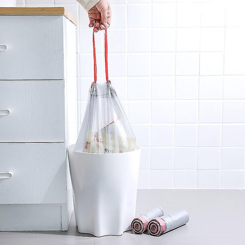 5PCS Drawstring Trash Bags Colorful Garbage Bag Durable Strong Rubbish Bags Leak Proof Dustbin Waste