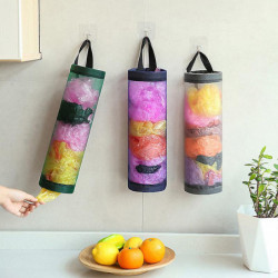 Home Grocery Bag Holder Wall Mount Plastic Bag Holder Dispenser Hanging Storage