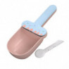 Cat Food Spoon Food Feeder Multi Use Long Handle With Clip Food Scooper Blue Pink