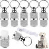 Noël Anti-perdu Pet Id Tag Barrel, 6 Pcs Acier inoxydable Pet Dog Cat Puppy