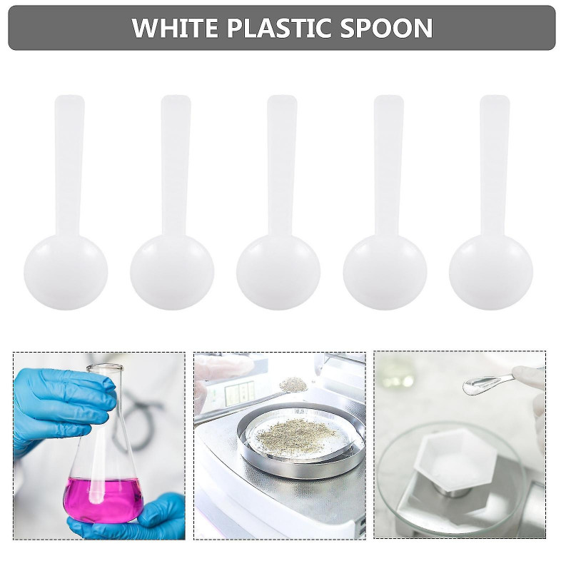 100 Pcs Plastic Spoon Labs Liquid Spoon Medicine Spoon Plastic Smidgen Spoon Mini Shovel Scoop