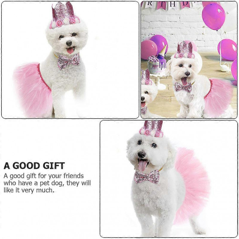1 Set Pet Birthday Dog Lovely Pet Dog Skirt Pet Accessories Pet Supplies