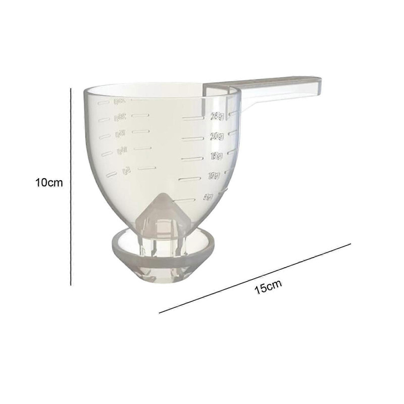 Measuring Scoop Funnel Professional Multifunctional Spice Bottle Scoop white