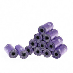 12 Rolls Plastic Dog Poop Bags Leak-proof Garbage Bag Pet Waste Bag (purple)
