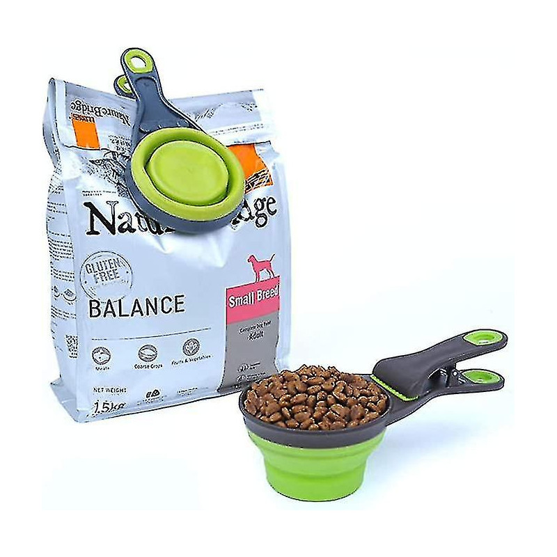 3-in-1 Multi-purpose Pet Food Scoop ,collapsible Silicone,pet Travel Bowl