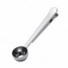 Stainless Steel Coffee Measuring Spoon With Clip Multifunctional Food Sealing Clip (Silver) (1Pcs)