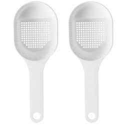 2 Pcs Plastic Baking Spoons Durable Powder Sprinklers Flour Strainers 2 Pcs Plastic Baking Spoons Durable Powder Sprinklers Flour Strainers