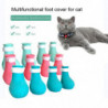 4Pcs Cat Claw Cover Soft Anti-Scratch Silicone Pet Cat Kitten Bath Paw Cover Boot Pet Supplies
