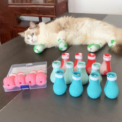 4Pcs Cat Claw Cover Soft Anti-Scratch Silicone Pet Cat Kitten Bath Paw Cover Boot Pet Supplies 4Pcs Cat Claw Cover Soft Anti-Scratch Silicone Pet Cat Kitten Bath Paw Cover Boot Pet Supplies