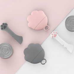 Pet Canned Spoon Adorable Lovely Paw Design Wide Application Tableware Tool Silicone Cat Food Can Li Pet Canned Spoon Adorable Lovely Paw Design Wide Application Tableware Tool Silicone Cat Food Can Li