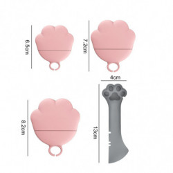 Pet Canned Spoon Adorable Lovely Paw Design Wide Application Tableware Tool Silicone Cat Food Can Li Pet Canned Spoon Adorable Lovely Paw Design Wide Application Tableware Tool Silicone Cat Food Can Li