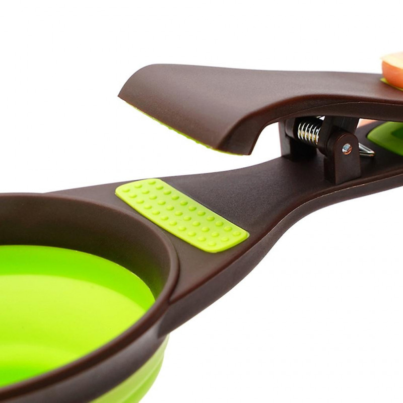 Pet Collapsible Scoop Silicone Cup 1/4, 1/2, 1 Cup Kids Measuring Cups