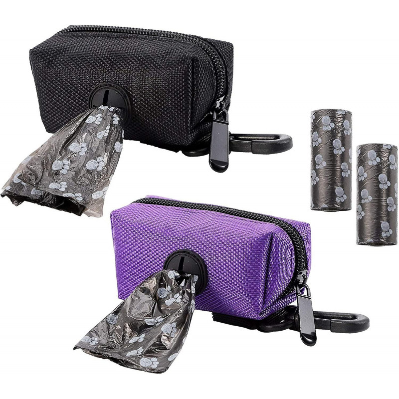 Dog Poop Bag Dispenser, Pack Of Lmell 2 Dog Poop Bag Holder Dispenser With 2 Rolls