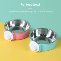 Hanging Pet Cage Bowl Removable Stainless Steel Feeding Bowl Pet Supplies For Cat Dog Small Hanging Pet Cage Bowl Removable Stainless Steel Feeding Bowl Pet Supplies For Cat Dog Small