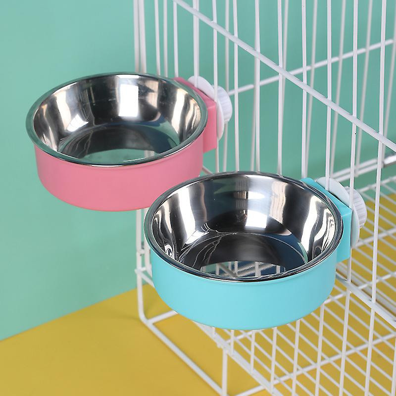 Hanging Pet Cage Bowl Removable Stainless Steel Feeding Bowl Pet Supplies For Cat Dog Small