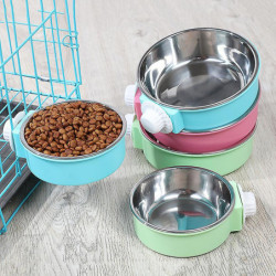 Hanging Pet Cage Bowl Removable Stainless Steel Feeding Bowl Pet Supplies For Cat Dog Small Hanging Pet Cage Bowl Removable Stainless Steel Feeding Bowl Pet Supplies For Cat Dog Small