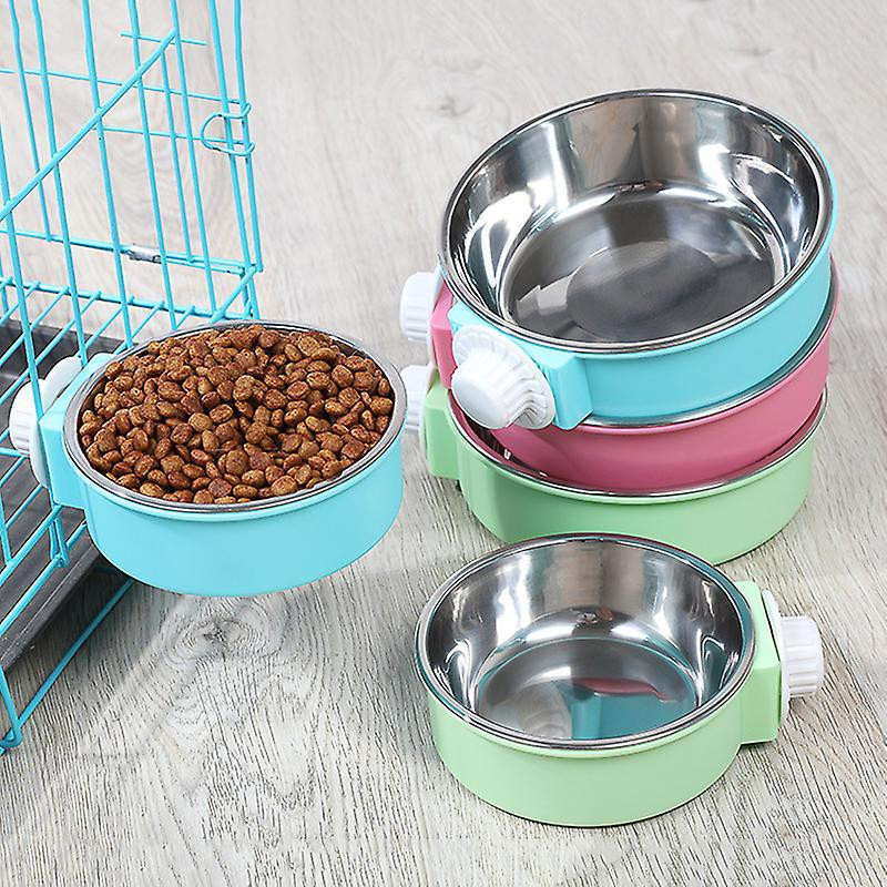 Hanging Pet Cage Bowl Removable Stainless Steel Feeding Bowl Pet Supplies For Cat Dog Small