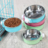 Hanging Pet Cage Bowl Removable Stainless Steel Feeding Bowl Pet Supplies For Cat Dog Small