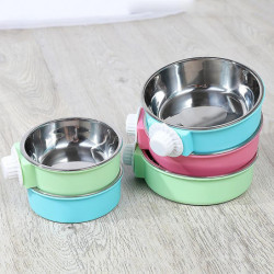 Hanging Pet Cage Bowl Removable Stainless Steel Feeding Bowl Pet Supplies For Cat Dog Small Hanging Pet Cage Bowl Removable Stainless Steel Feeding Bowl Pet Supplies For Cat Dog Small