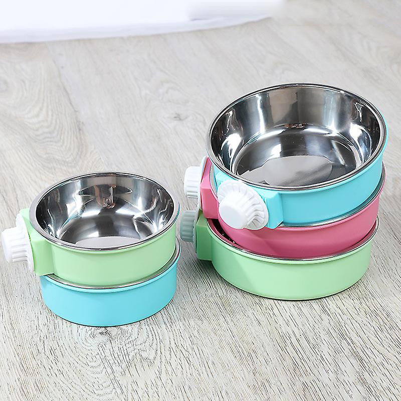 Hanging Pet Cage Bowl Removable Stainless Steel Feeding Bowl Pet Supplies For Cat Dog Small