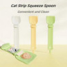 Cat Strip Feeder Squeeze Spoon with Hooks Reusable Handheld Food Spoon for Cat Kittens