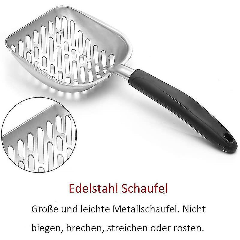 Cat Litter Scoop Shovel, Litter Scoop For Dog & Cat, Comfortable Rubber Grip Cat Litter Tray Scoop