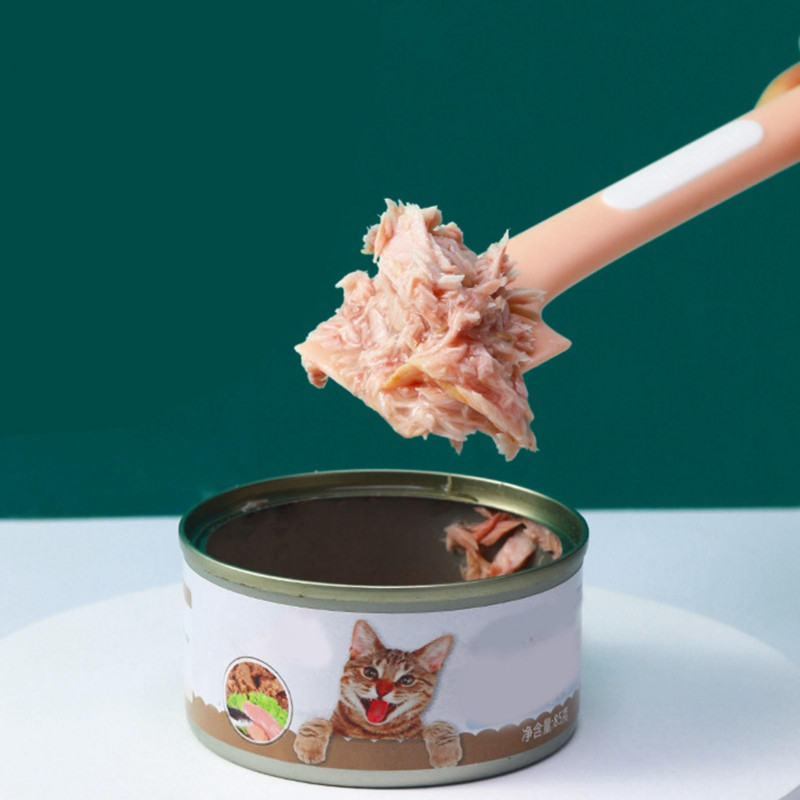 Pet Food Mixing Spoon Long Handle Canned Scoop for Cats and Dogs Convenient Feeding Tool