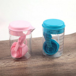 Wharick 7Pcs/Set Plastic Measuring Cup Spoon Flour Milk Baking Tool Kitchen Supplies Wharick 7Pcs/Set Plastic Measuring Cup Spoon Flour Milk Baking Tool Kitchen Supplies