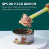 4pcs Multifunctional Wet Pet Food Can Spoon Healthy Long Handle For Dogs Feeding