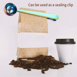 Coffee Scoop Clip,Stainless Steel Coffee Scoop Bag Clip,Multifunction Coffee Scoop with Clip,for Co Coffee Scoop Clip,Stainless Steel Coffee Scoop Bag Clip,Multifunction Coffee Scoop with Clip,for Co