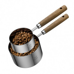 Stainless Steel Dog Food Scoop with Two-Pack Measuring-Cup: 1CUP and 1/4CUP-Perfect for Precise Pet Stainless Steel Dog Food Scoop with Two-Pack Measuring-Cup: 1CUP and 1/4CUP-Perfect for Precise Pet