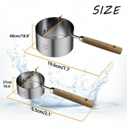 Stainless Steel Dog Food Scoop with Two-Pack Measuring-Cup: 1CUP and 1/4CUP-Perfect for Precise Pet Stainless Steel Dog Food Scoop with Two-Pack Measuring-Cup: 1CUP and 1/4CUP-Perfect for Precise Pet