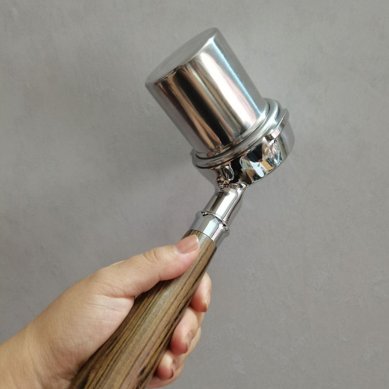 OuZhan Dosing Cup Detachable Design Polished Smooth Surface Stainless Steel Powder Feeder for Coffee