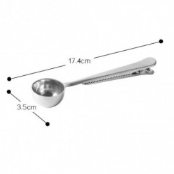 Multifunctional Stainless Steel Coffee Measuring Scoop Bag Clip Sealing Tea Measuring Spoon Kitchen Tool