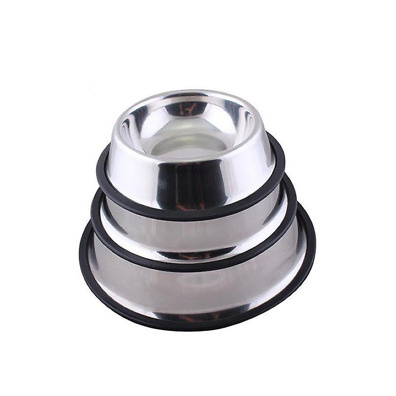 1 Pc Stainless Steel Durable Pet Dog Cat Feeding Food Non Slip Bowl Dish